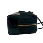 Prada Triangle Logo Plate Nylon Leather Mini Boston Bag Black — view 6