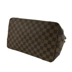 Louis Vuitton Hampstead PM Damier Logo Plate Leather Tote Brown — view 8