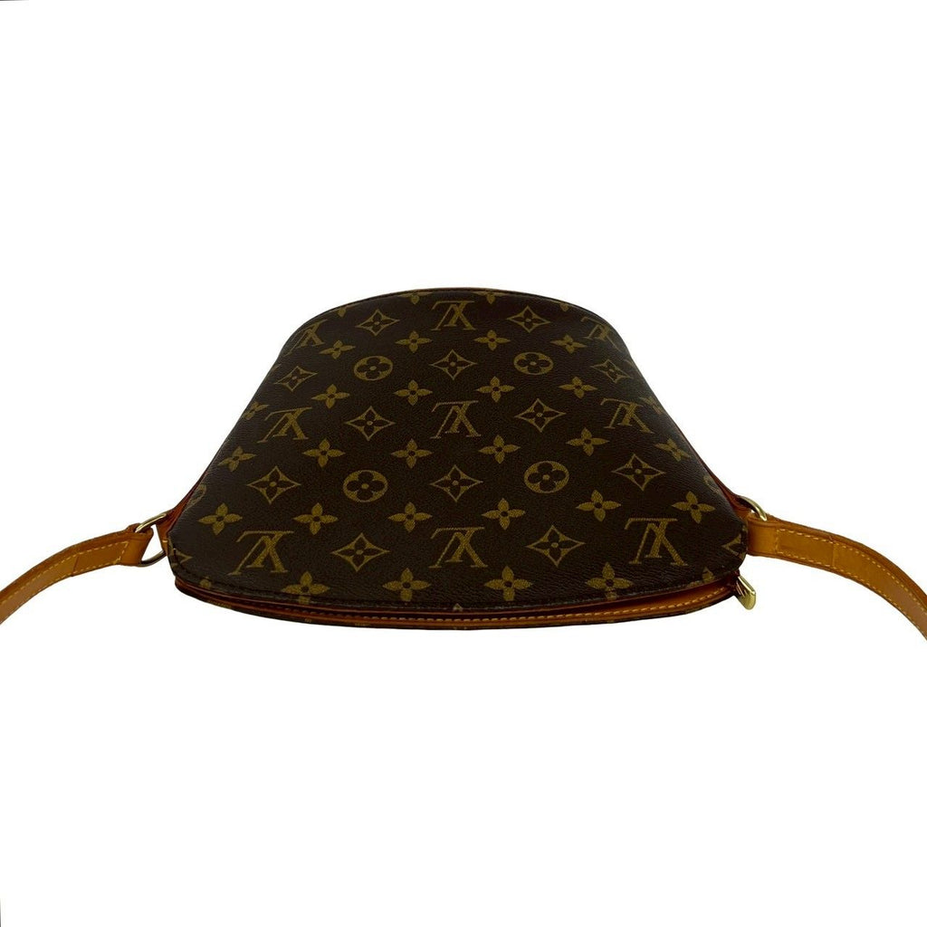 Louis Vuitton Drew Monogram Leather Shoulder Bag Crossbody Pochette Brown — view 4
