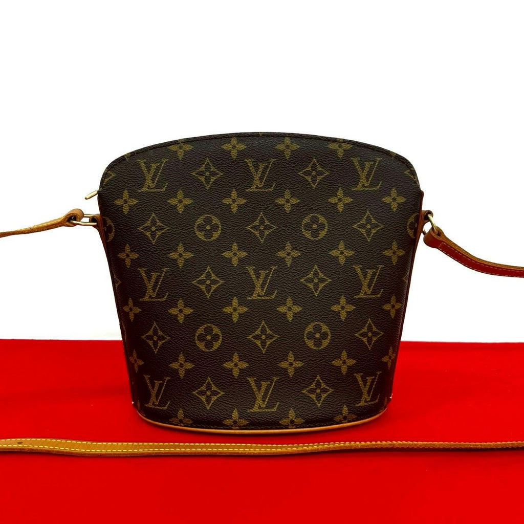 Louis Vuitton Drew Monogram Leather Shoulder Bag Crossbody Pochette Brown