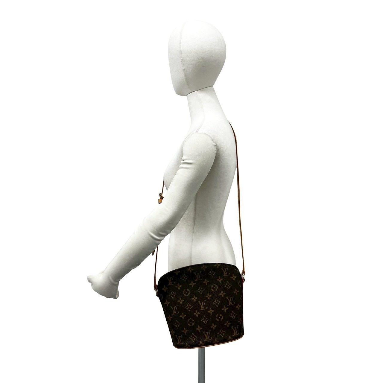 Louis Vuitton Drew Monogram Leather Shoulder Bag Crossbody Pochette Brown — view 2