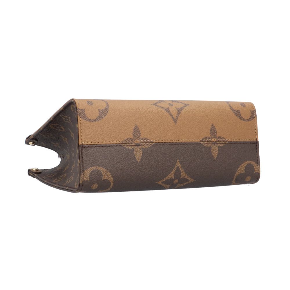 Louis Vuitton On The Go PM Monogram Giant Shoulder Bag Canvas Brown