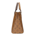 Louis Vuitton On The Go PM Monogram Giant Shoulder Bag Canvas Brown