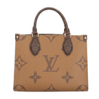 Louis Vuitton On The Go PM Monogram Giant Shoulder Bag Canvas Brown