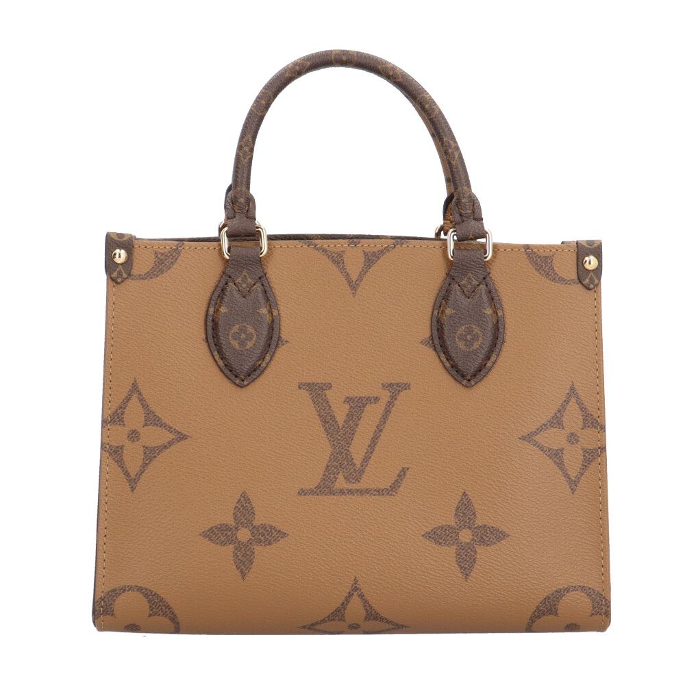 Louis Vuitton On The Go PM Monogram Giant Shoulder Bag Canvas Brown