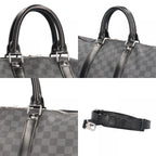 Louis Vuitton Keepall Bandouliere 45 Damier Graphite Boston Bag Canvas Black — view 9