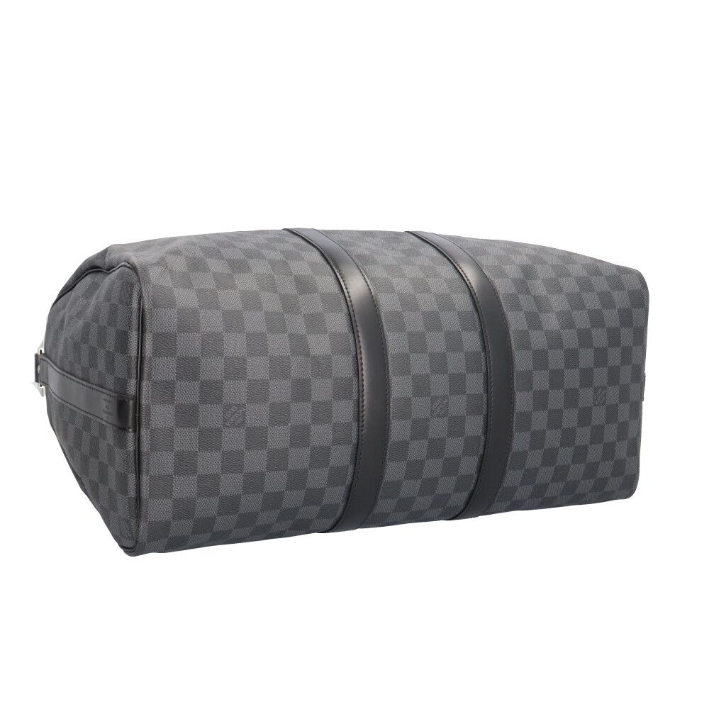 Louis Vuitton Keepall Bandouliere 45 Damier Graphite Boston Bag Canvas Black — view 5