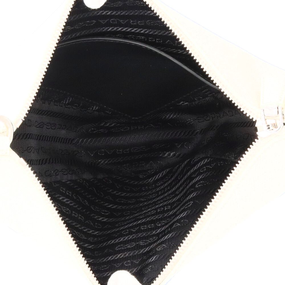 Prada Triangle Shoulder Bag Saffiano Leather Black