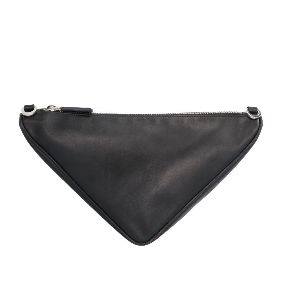 Prada Triangle Shoulder Bag Saffiano Leather Black