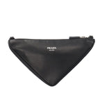 Prada Triangle Shoulder Bag Saffiano Leather Black