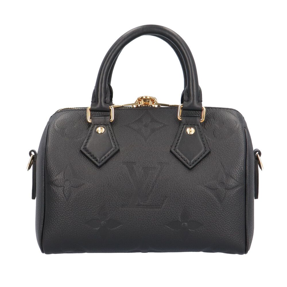 Louis Vuitton Speedy Bandouliere 20 Monogram Empreinte Shoulder Bag Black — view 3