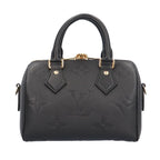 Louis Vuitton Speedy Bandouliere 20 Monogram Empreinte Shoulder Bag Black — view 3