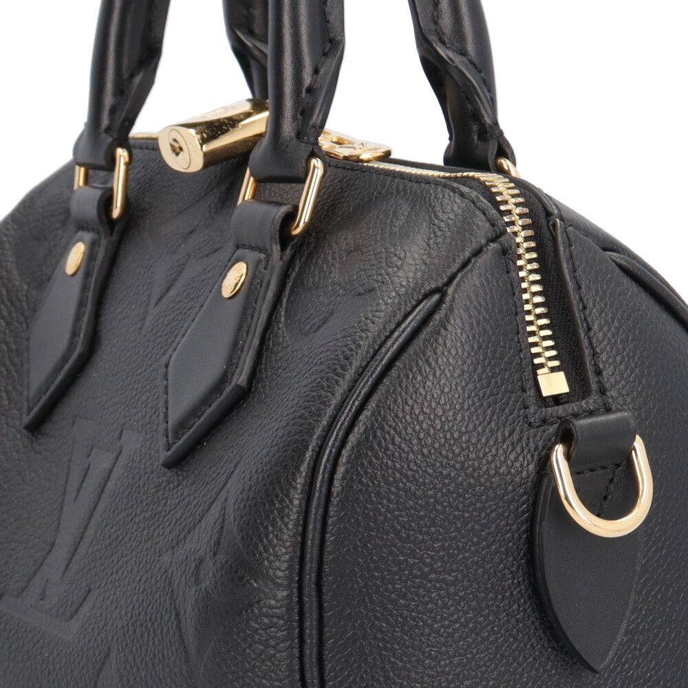 Louis Vuitton Speedy Bandouliere 20 Monogram Empreinte Shoulder Bag Black — view 8