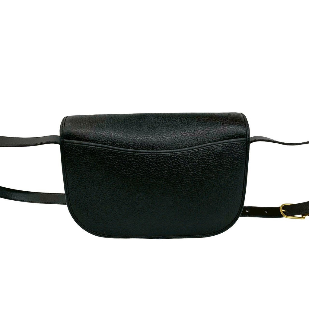 Dior Vintage CD Logo Leather Mini Shoulder Bag Crossbody Black — view 3