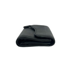 Dior Saddle Leather Trifold Wallet Mini Card Case Coin Purse Black — view 5