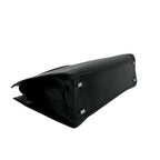 Celine Circle Logo Leather 2-Way Shoulder Bag Mini Tote Black — view 7