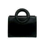 Celine Circle Logo Leather 2-Way Shoulder Bag Mini Tote Black — view 3