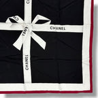 Chanel Logo Silk Scarf Ribbon Black — view 6