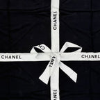 Chanel Logo Silk Scarf Ribbon Black — view 7