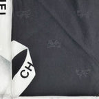 Chanel Logo Silk Scarf Ribbon Black — view 8