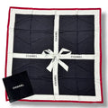 Chanel Logo Silk Scarf Ribbon Black