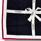 Chanel Logo Silk Scarf Ribbon Black — view 5