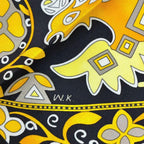 Hermes Scarf Silk Carre 90 Selle Des Steppes Yellow — view 9