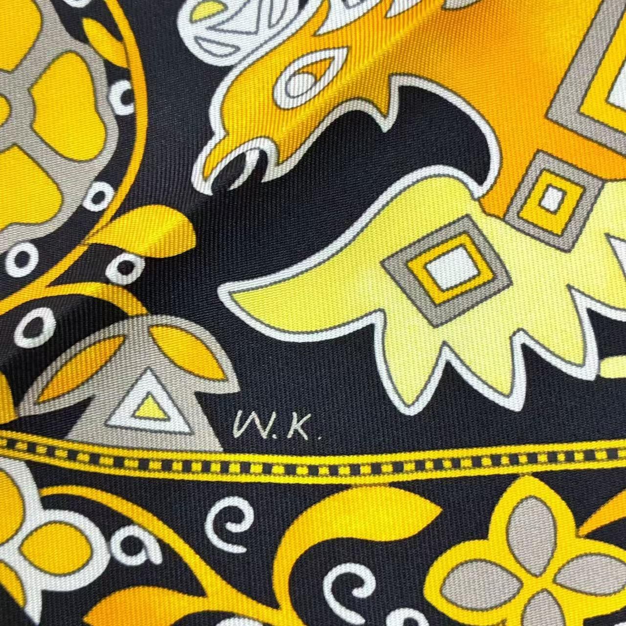 Hermes Scarf Silk Carre 90 Selle Des Steppes Yellow — view 9