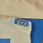 Hermes Scarf Silk Carre 90 Au Clair de la Lune My Friend Clown Blue — view 9