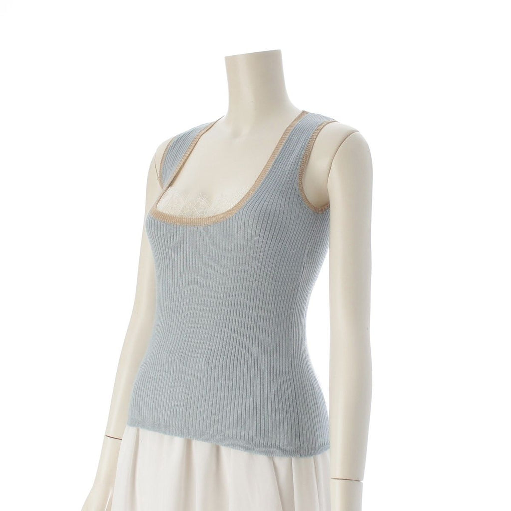 Dior Hiver Galliano Era Cashmere Silk Lace Decoration Knit Nosleeve — view 5