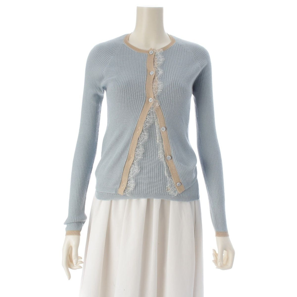 Dior Hiver Galliano Era Cashmere Silk Lace Decoration Knit Nosleeve
