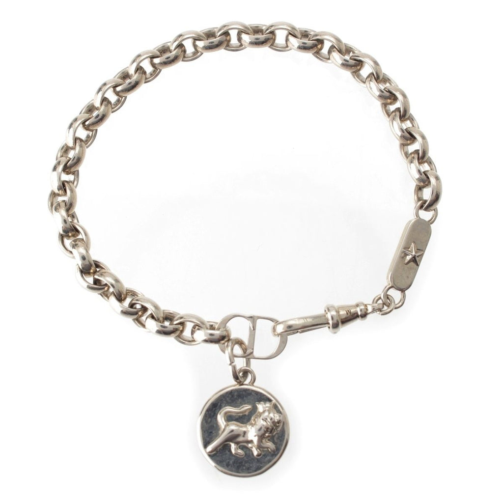 Dior Peter Doig Lion Motif Bracelet Silver