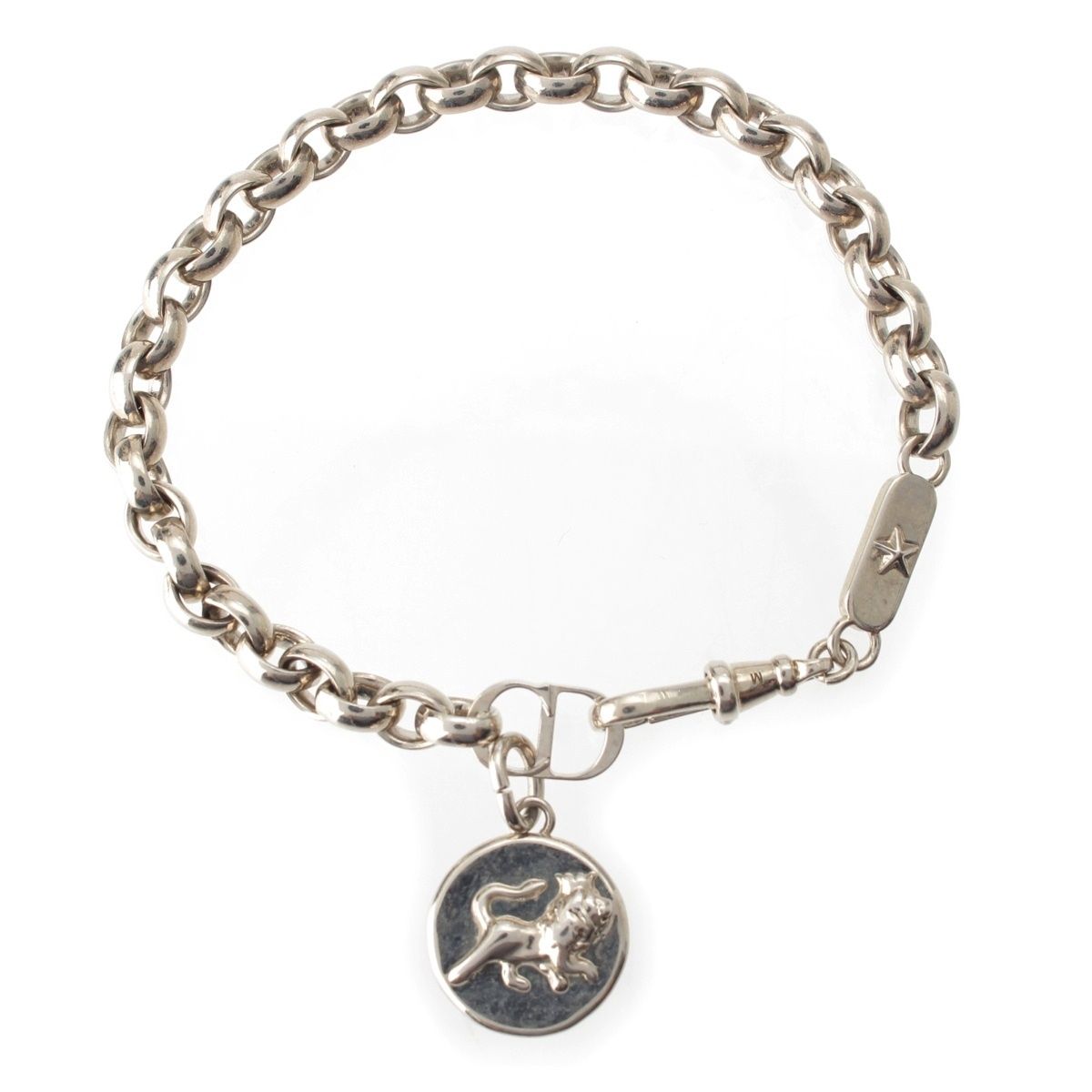 Dior Peter Doig Lion Motif Bracelet Silver