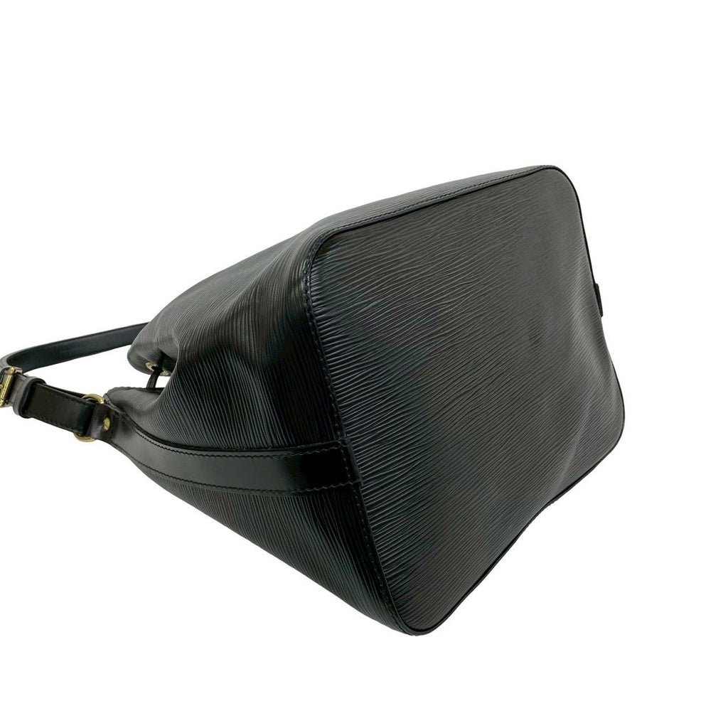 Louis Vuitton Vintage Noe Epi Leather Drawstring Shoulder Bag Black