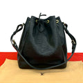 Louis Vuitton Vintage Noe Epi Leather Drawstring Shoulder Bag Black