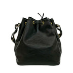 Louis Vuitton Vintage Noe Epi Leather Drawstring Shoulder Bag Black