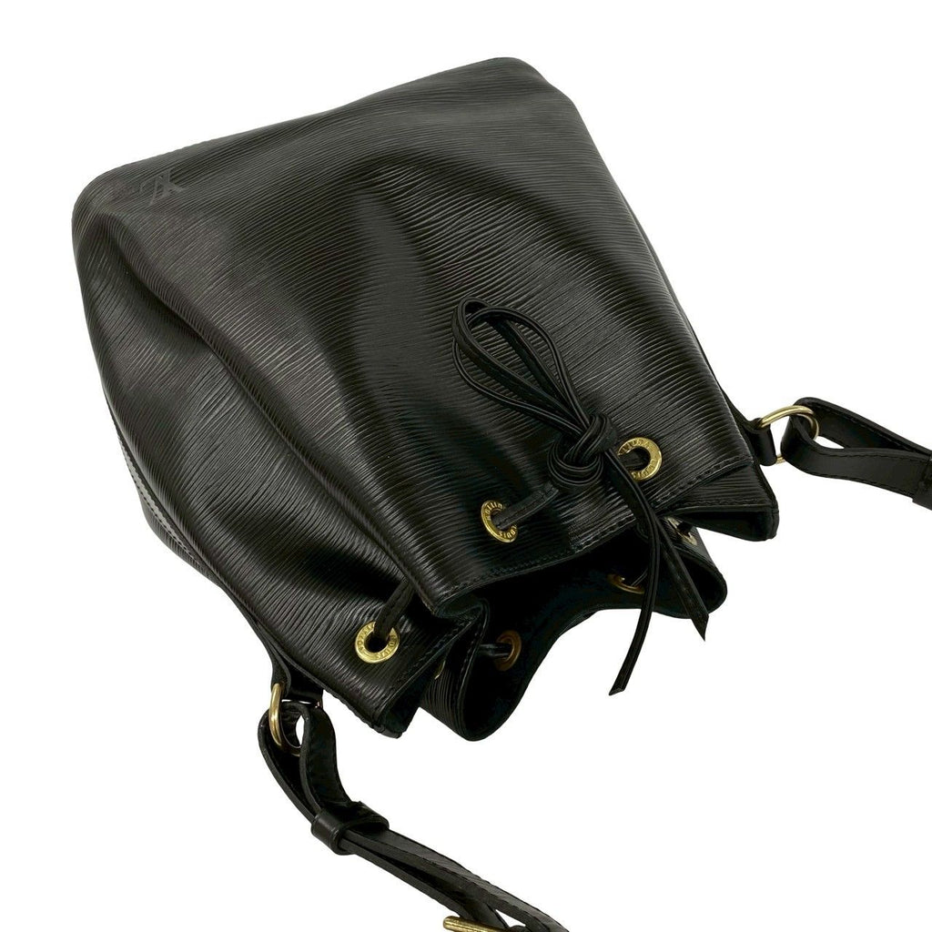 Louis Vuitton Vintage Noe Epi Leather Drawstring Shoulder Bag Black