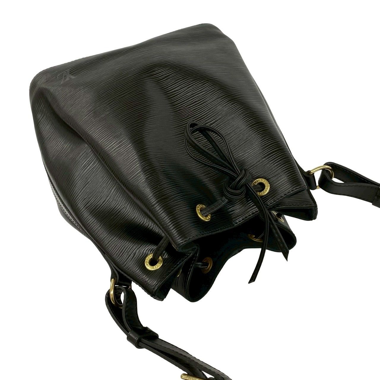 Louis Vuitton Vintage Noe Epi Leather Drawstring Shoulder Bag Black