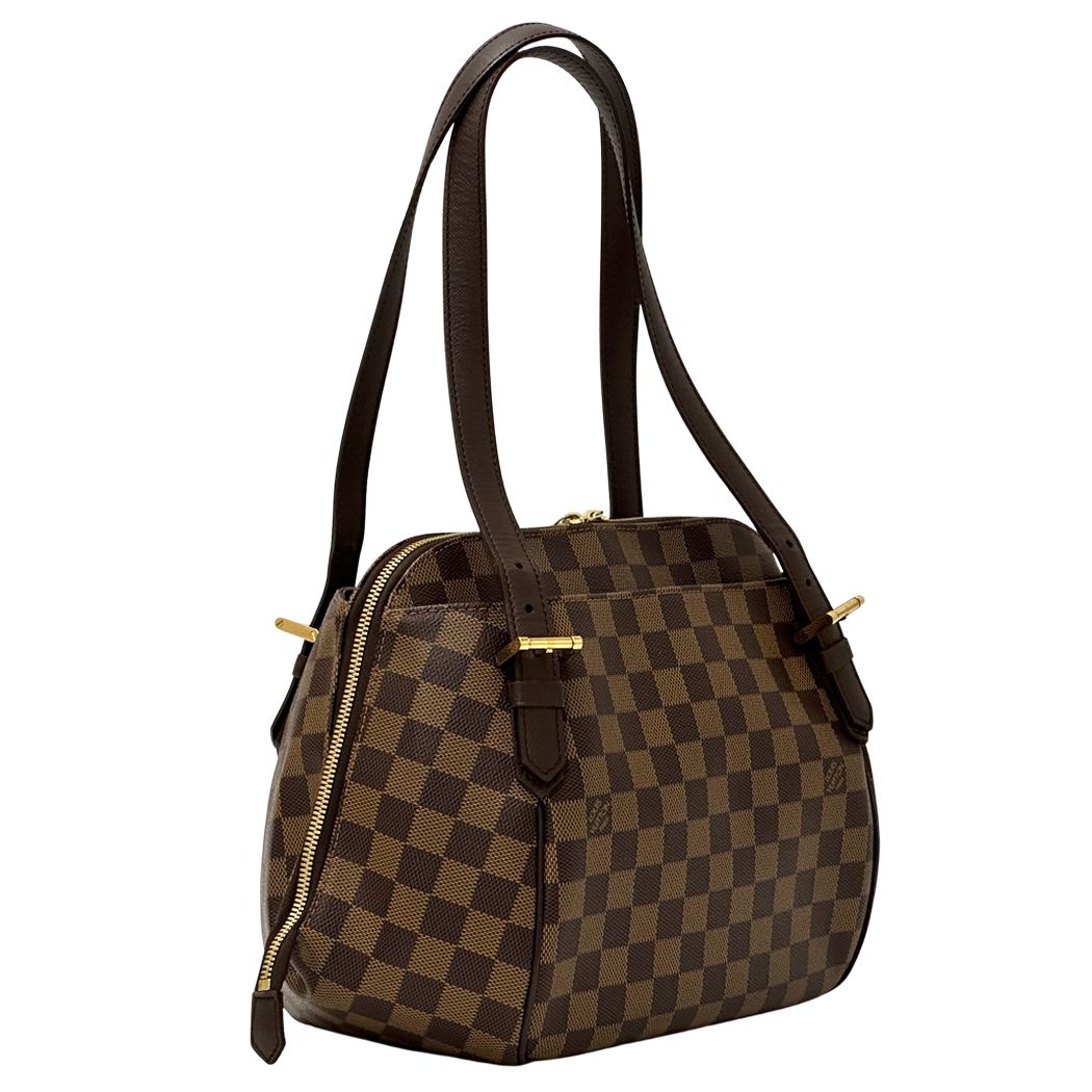 Louis Vuitton Damier Shoulder Bag Belem MM Ebene Brown — view 3