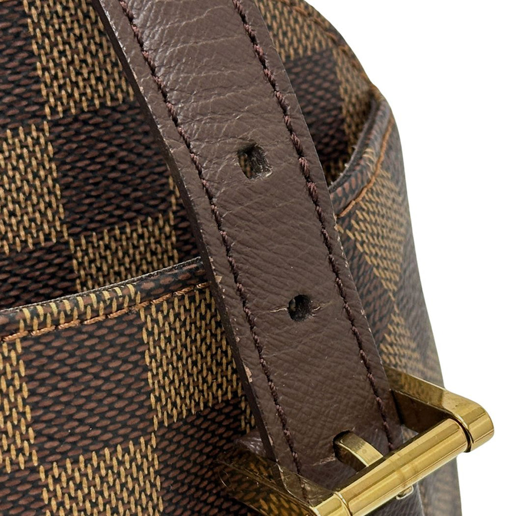 Louis Vuitton Damier Shoulder Bag Belem MM Ebene Brown — view 7