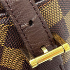 Louis Vuitton Damier Shoulder Bag Belem MM Ebene Brown — view 8