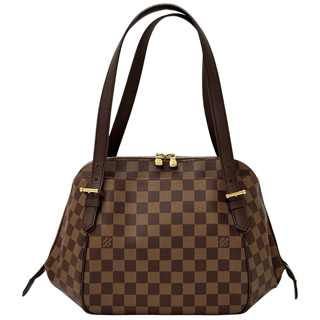 Louis Vuitton Damier Shoulder Bag Belem MM Ebene Brown — view 2