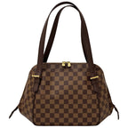 Louis Vuitton Damier Shoulder Bag Belem MM Ebene Brown — view 2