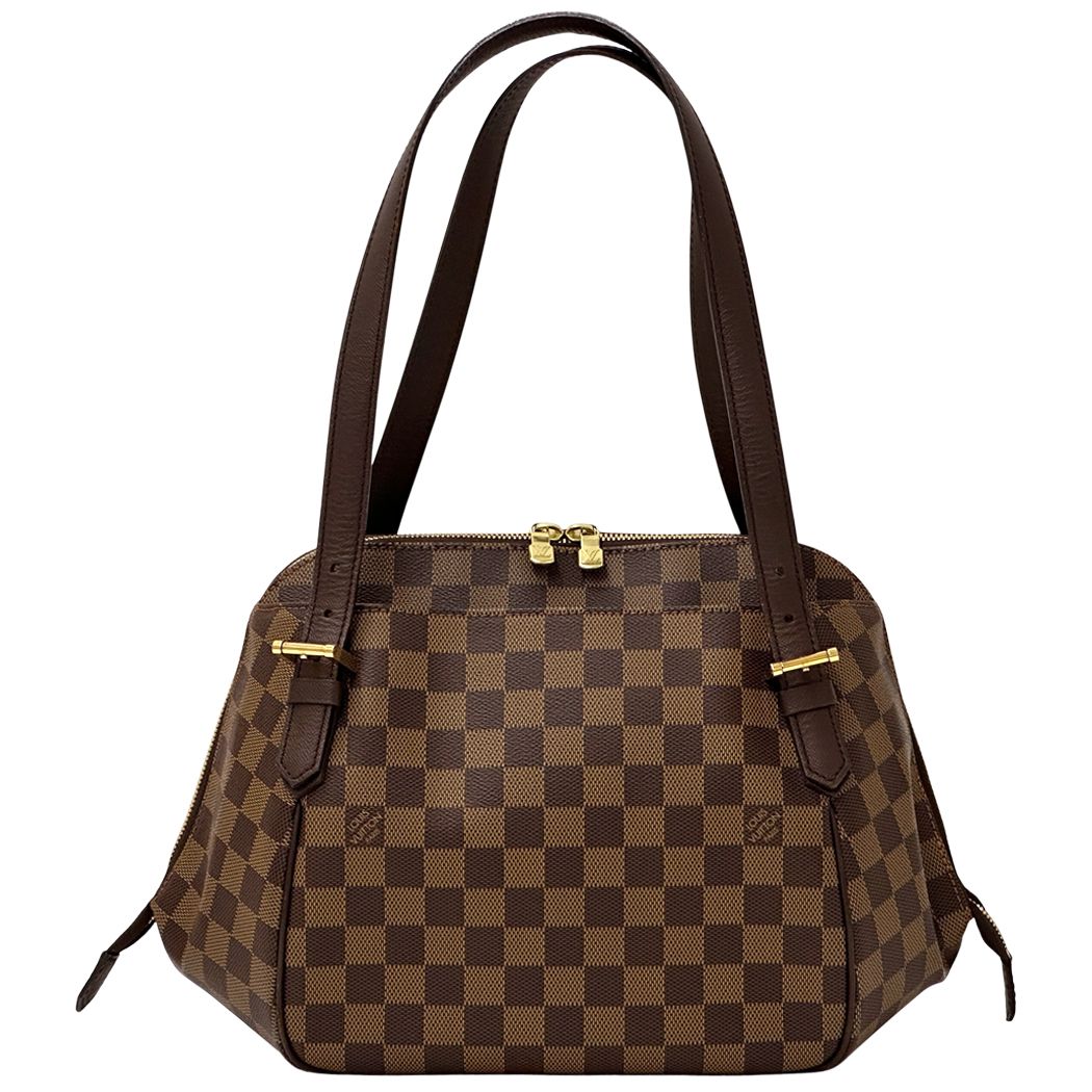 Louis Vuitton Damier Shoulder Bag Belem MM Ebene Brown — view 2