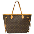 Louis Vuitton Monogram Tote Neverfull MM Brown Shoulder