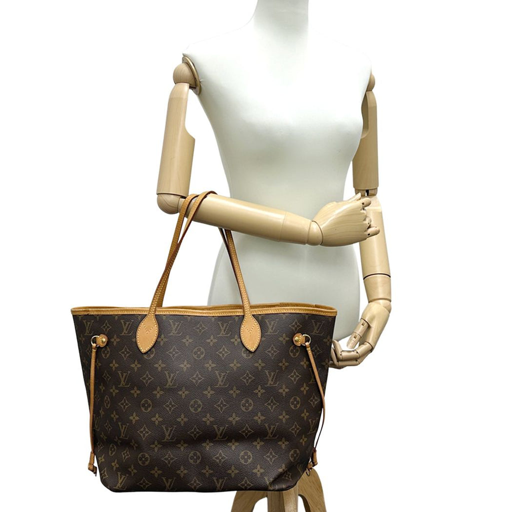 Louis Vuitton Monogram Tote Neverfull MM Brown Shoulder — view 7