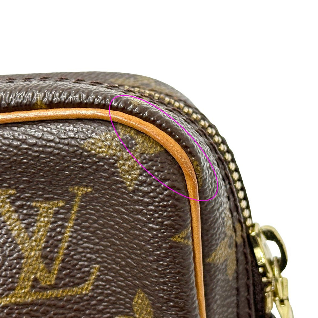 Louis Vuitton Monogram Shoulder Bag Danube Brown Compact — view 8