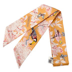 Hermes Scarf Equateur Silk Apricot Cream Multicolor Orange