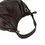 Gucci Guccissima GG Logo Patter Leather Shoulder Bag Tote Brown — view 4