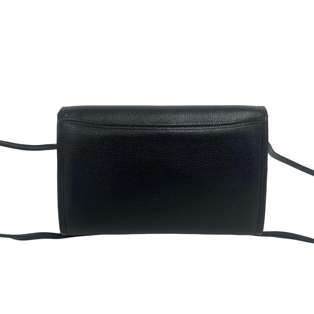 Saint Laurent Vintage YSL Logo Leather Shoulder Bag Crossbody Black — view 3
